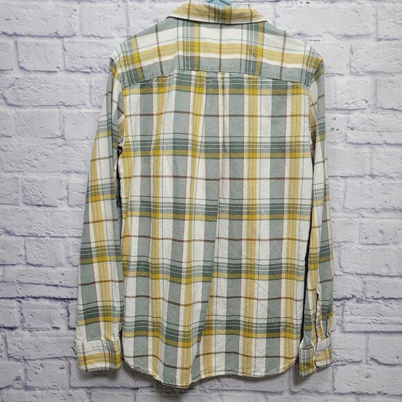 The North Face Hayden Pass Button Shirt Mens S Yellow Gray Plaid 100% Cotton - Picture 6 of 8